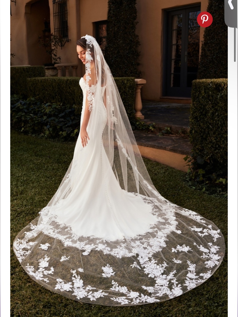 Sophia Tolli Bohemian Veil With Floral Lace